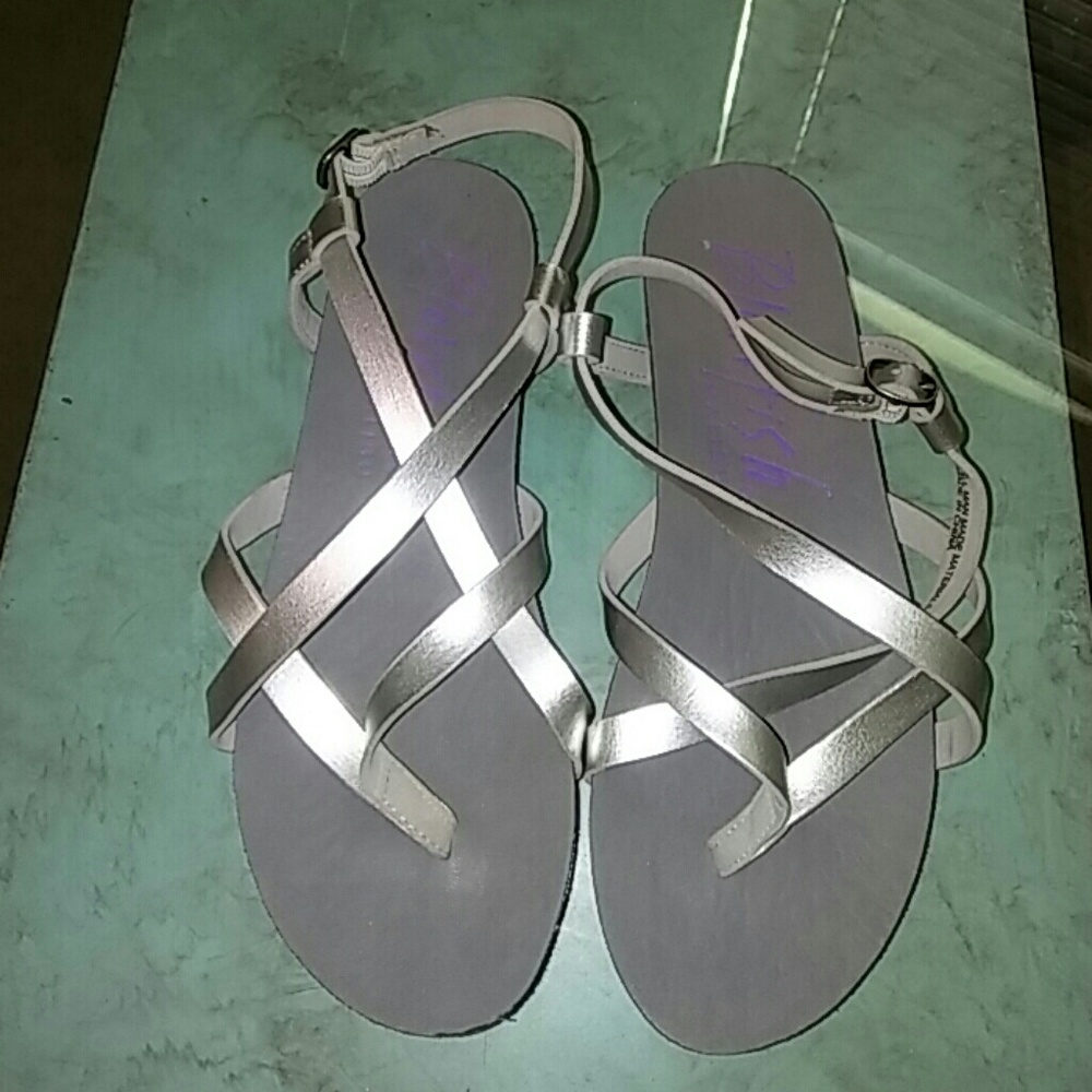 Silver sandals